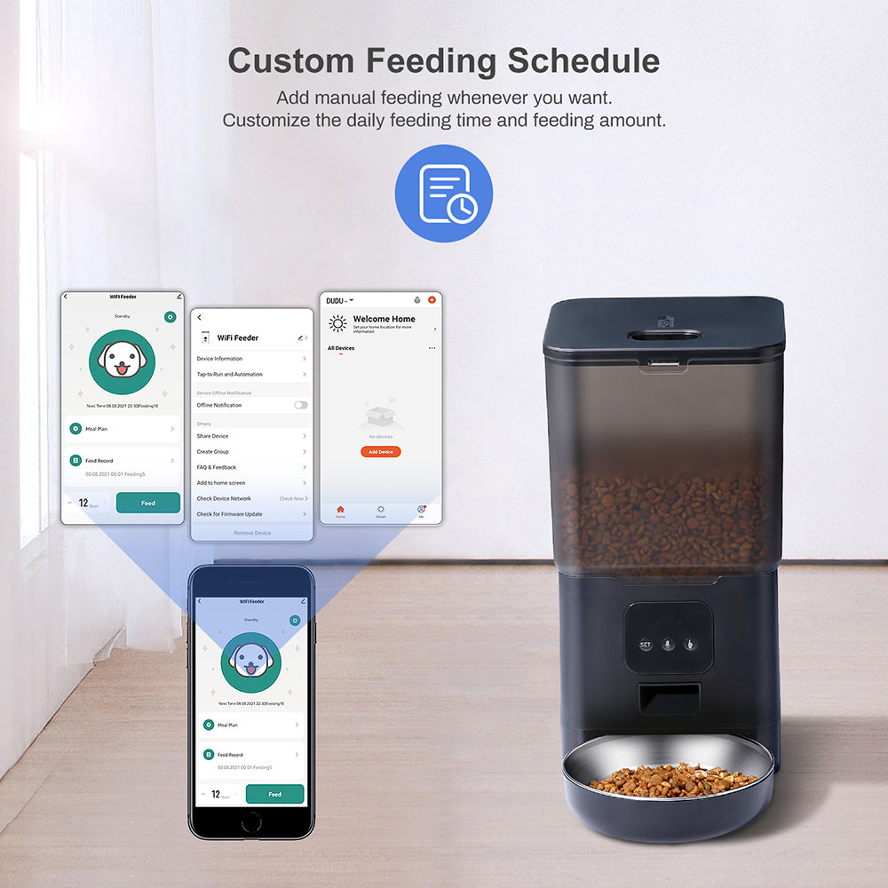 Automatic Pet Feeder with Wi-Fi variation Perfect for pet feeding for vacations, work, time from home